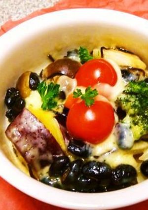 黒豆と野菜の和風チーズ蒸し-レシピのメイン写真