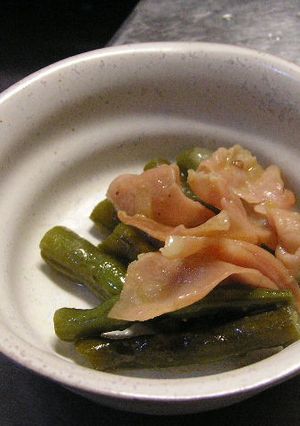 生ハムとインゲンの煮物-レシピのメイン写真
