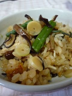 山菜炊き込みごはん-レシピのメイン写真
