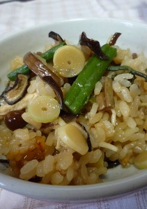山菜炊き込みごはん-レシピのメイン写真