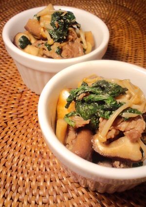 すき焼きの材料で牛肉のにんにく醤油炒め-レシピのメイン写真