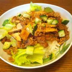 エリンギひき肉丼-レシピのメイン写真