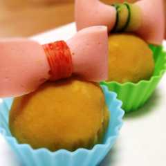 รูปของ お弁当に☆ギョニソDEリボン♡