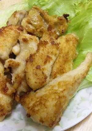 簡単鶏肉のﾊﾟﾝ粉焼き☆ｶﾞｰﾘｯｸ風味-レシピのメイン写真