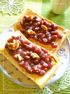 くるみを乗せた 塩あんトースト-レシピのメイン写真