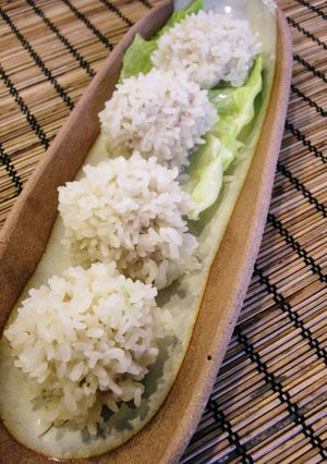 もっちり♡鶏だんごのもち米蒸し-レシピのメイン写真
