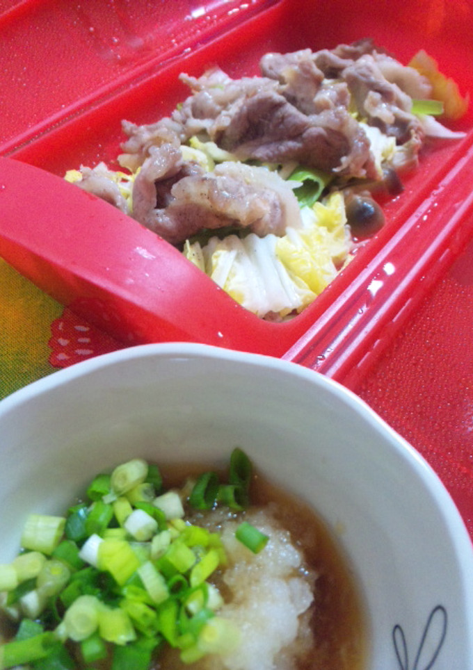 ルクエで♪野菜と豚肉の蒸ししゃぶ〜-レシピのメイン写真