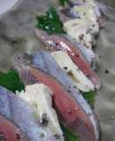 秋刀魚とチーズのペッパーカルパッチョ