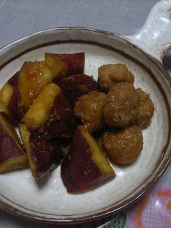 さつま芋と鶏団子の煮物-レシピのメイン写真