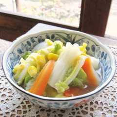 รูปของ 優しいお味♡白菜とコーンのあっさり煮♫