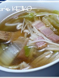 【農家のレシピ】白菜とエノキのスープ-レシピのメイン写真