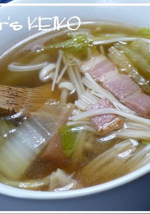 【農家のレシピ】白菜とエノキのスープ-レシピのメイン写真
