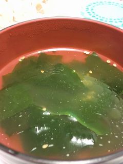 即席!鍋要らず!わかめスープ♪-レシピのメイン写真