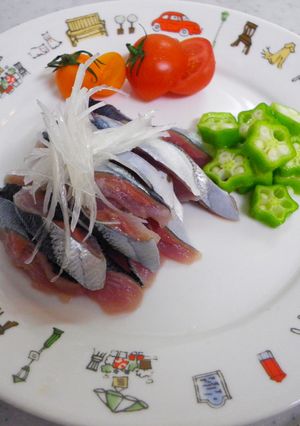 ８８円で節約お刺身＾＾秋刀魚カルパッチョ-レシピのメイン写真