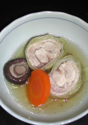 鶏もも肉のキャベツ巻き煮込-レシピのメイン写真