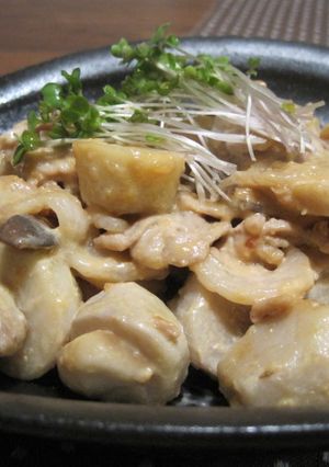 豚肉と里芋の味噌マヨ炒め-レシピのメイン写真