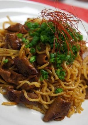 わが家のB1グルメ♪ホルモン焼きそば-レシピのメイン写真