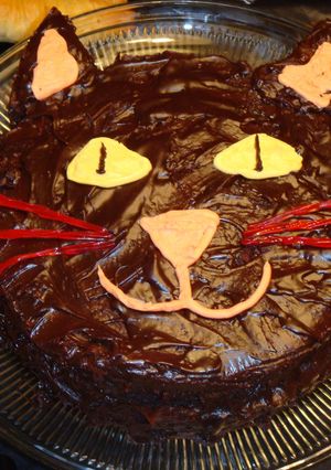 ハロウィンシリーズ☆黒猫ケーキ-レシピのメイン写真
