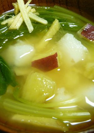 体ぽかぽか。冬野菜と根菜の生姜みそ汁-レシピのメイン写真