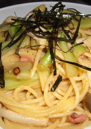 塩辛でコクうま♡簡単ぺペロンチーノ♡-レシピのメイン写真