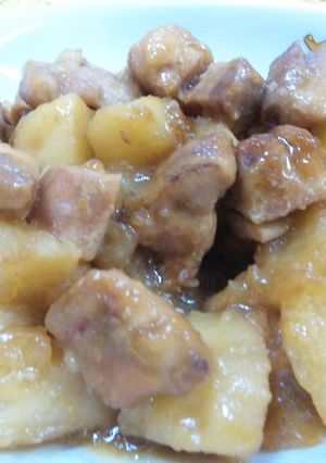 長いもと鶏肉の甘辛煮(覚書)-レシピのメイン写真