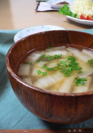 1手間で♫白菜のお味噌汁に格段のコク！！-レシピのメイン写真