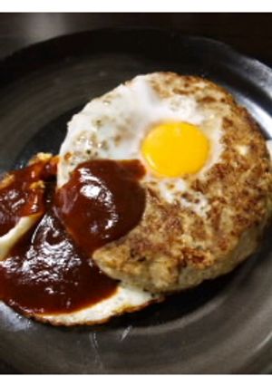 チーズin目玉焼きハンバーグ-レシピのメイン写真