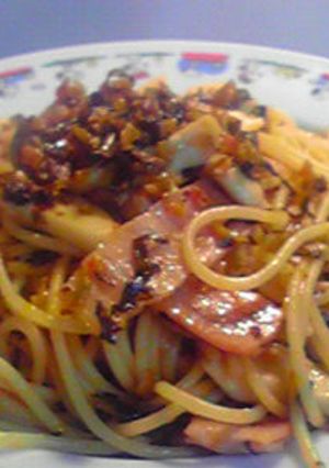 高菜とベーコンのピリ辛パスタ-レシピのメイン写真