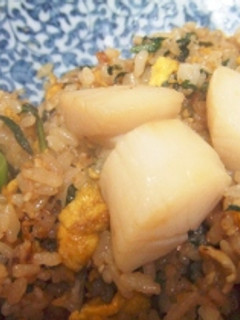 帆立の味噌漬けと春菊の焼きめし-レシピのメイン写真