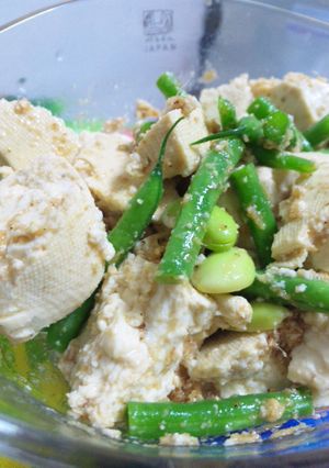 いんげんと豆腐の中華風胡麻和え★-レシピのメイン写真