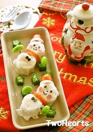 X'masに❤シュウマイde雪だるま-レシピのメイン写真