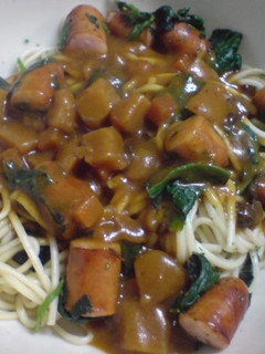 焼うどんカレーのせ-レシピのメイン写真