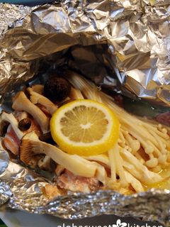 秋鮭のきのこたっぷりホイル焼き-レシピのメイン写真
