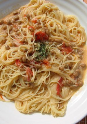 〇トマト●なっとう○クリーム●パスタ〇-レシピのメイン写真