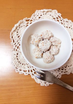 ●離乳食 後期●野菜入り♡ふわ②鶏だんご-レシピのメイン写真