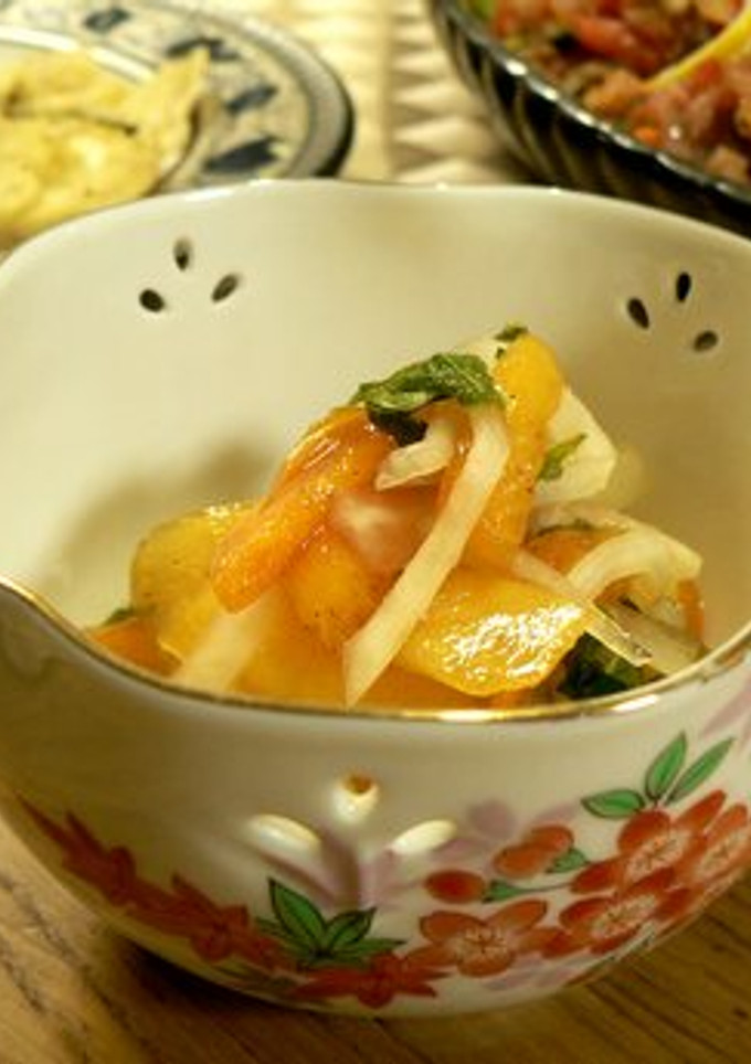 大根と柿の酢の物-レシピのメイン写真