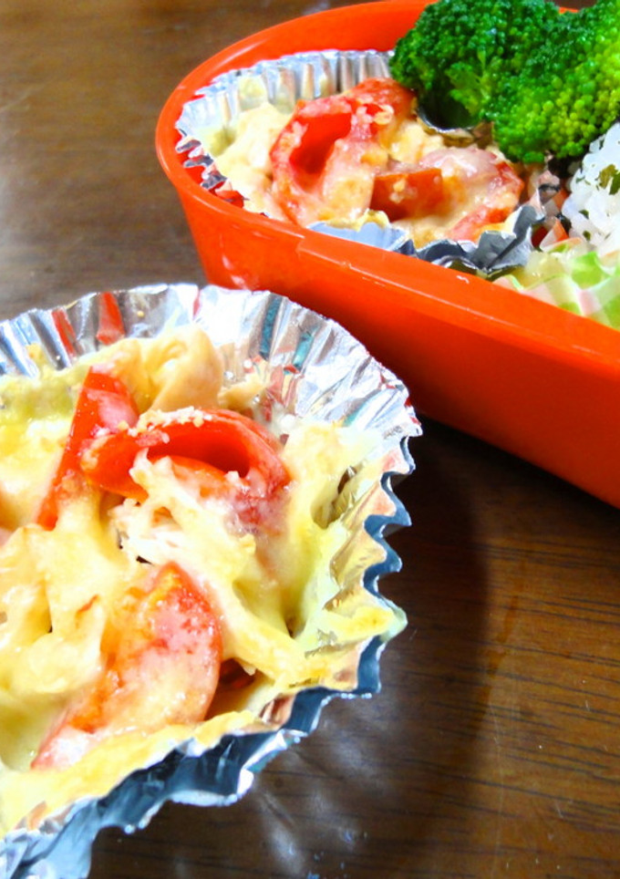 ささみとトマトのチーズ焼き-レシピのメイン写真