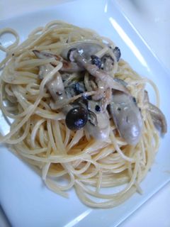牡蠣のクリームパスタ-レシピのメイン写真