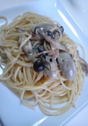 牡蠣のクリームパスタ-レシピのメイン写真