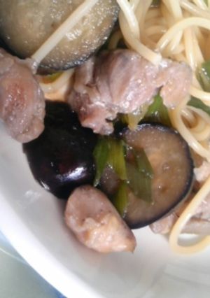 簡単！なすと鶏肉の和風ﾊﾟｽﾀ-レシピのメイン写真