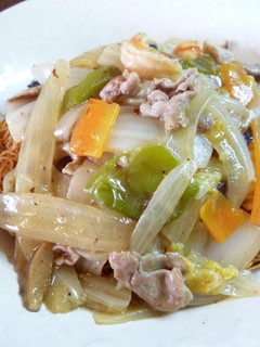 素麺で五目かた焼きそば( ´艸`)-レシピのメイン写真