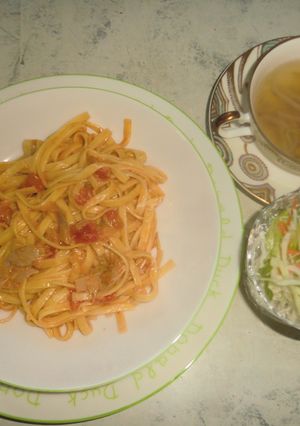にんにく無し、美味!トマトとツナのパスタ-レシピのメイン写真