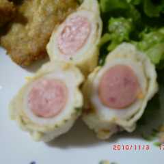 รูปของ ちくわ天ぷらｉｎウインナー♪