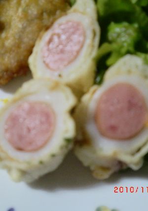 ちくわ天ぷらinウインナー♪-レシピのメイン写真