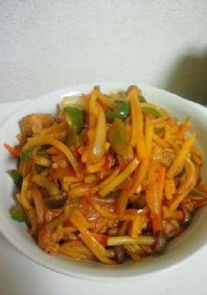超簡単！鶏肉と野菜のケチャップ炒め☆-レシピのメイン写真