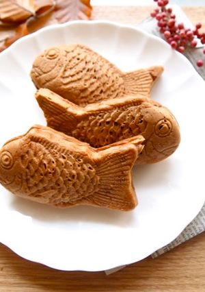 チョコバナナのふわふわ鯛焼き-レシピのメイン写真