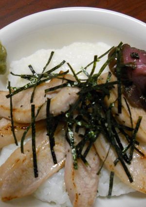 豚トロとろろ丼-レシピのメイン写真