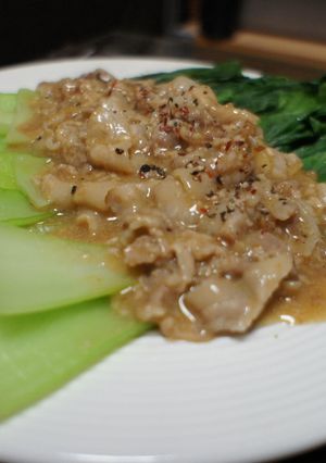 チンゲン菜と豚バラあんかけ-レシピのメイン写真