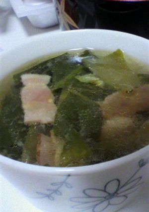 チンゲン菜とベーコンのスープ-レシピのメイン写真