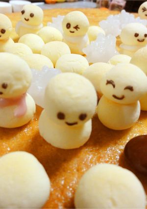 ボーロで簡単★雪だるま★冬デコレーション-レシピのメイン写真